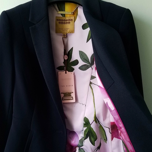Ted Baker London Midnight Navy Blazer - Size 0 - Picture 6 of 9